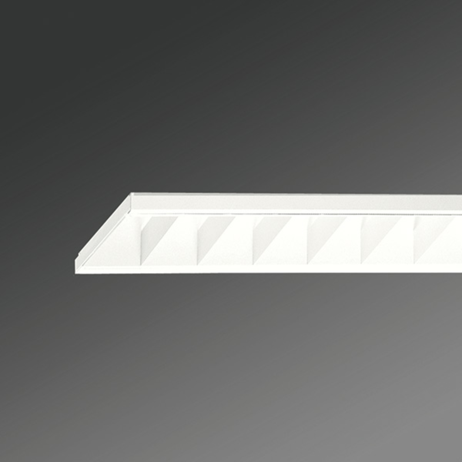 Regiolux RMEP ceiling light with louvre, 58 W, steel, G13, 58 W, energy efficiency: A++, L: 153.1 cm, W: 18.4 cm