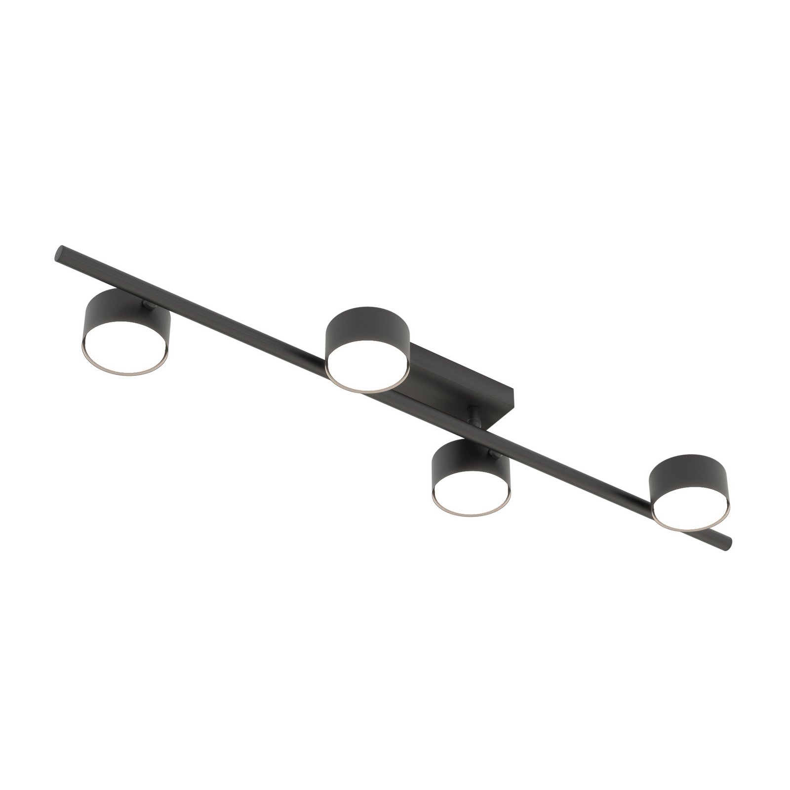 Deckenstrahler Bet, Länge 80 cm, schwarz, Metall, 4-flg.