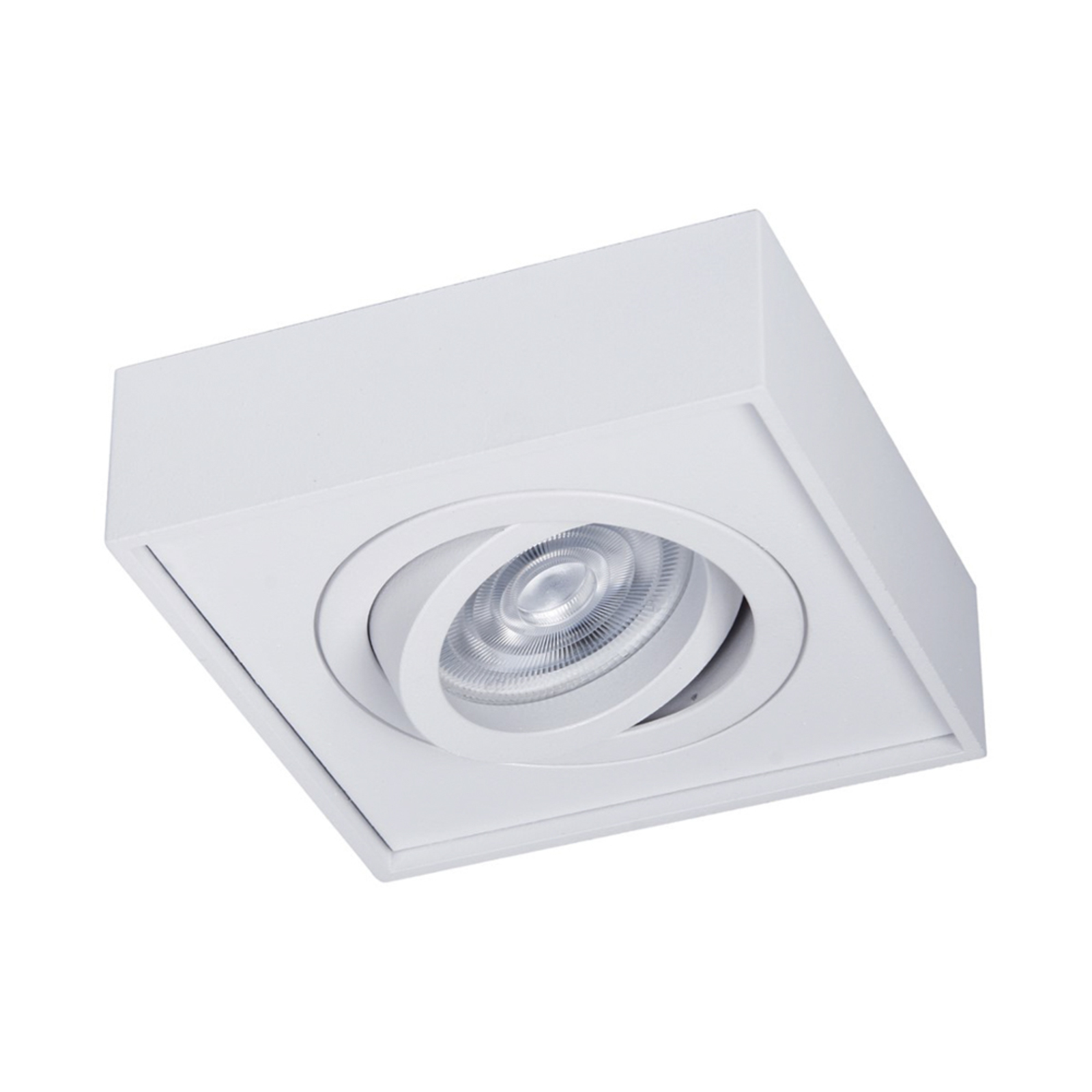 Downlight encastré Nusa, angulaire blanc