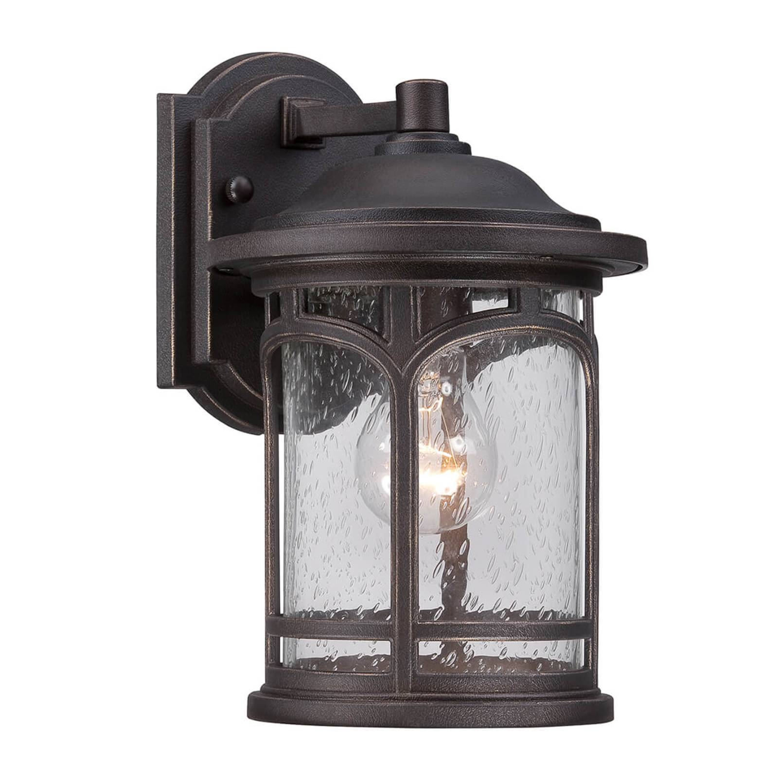 Elstead - Quoizel QZ-MARBLEHEAD2-S Wandleuchte Marblehead 1xE27 75W H281cm B178cm IP44 Palladian Bronze Blasenglas klar dimmbar
