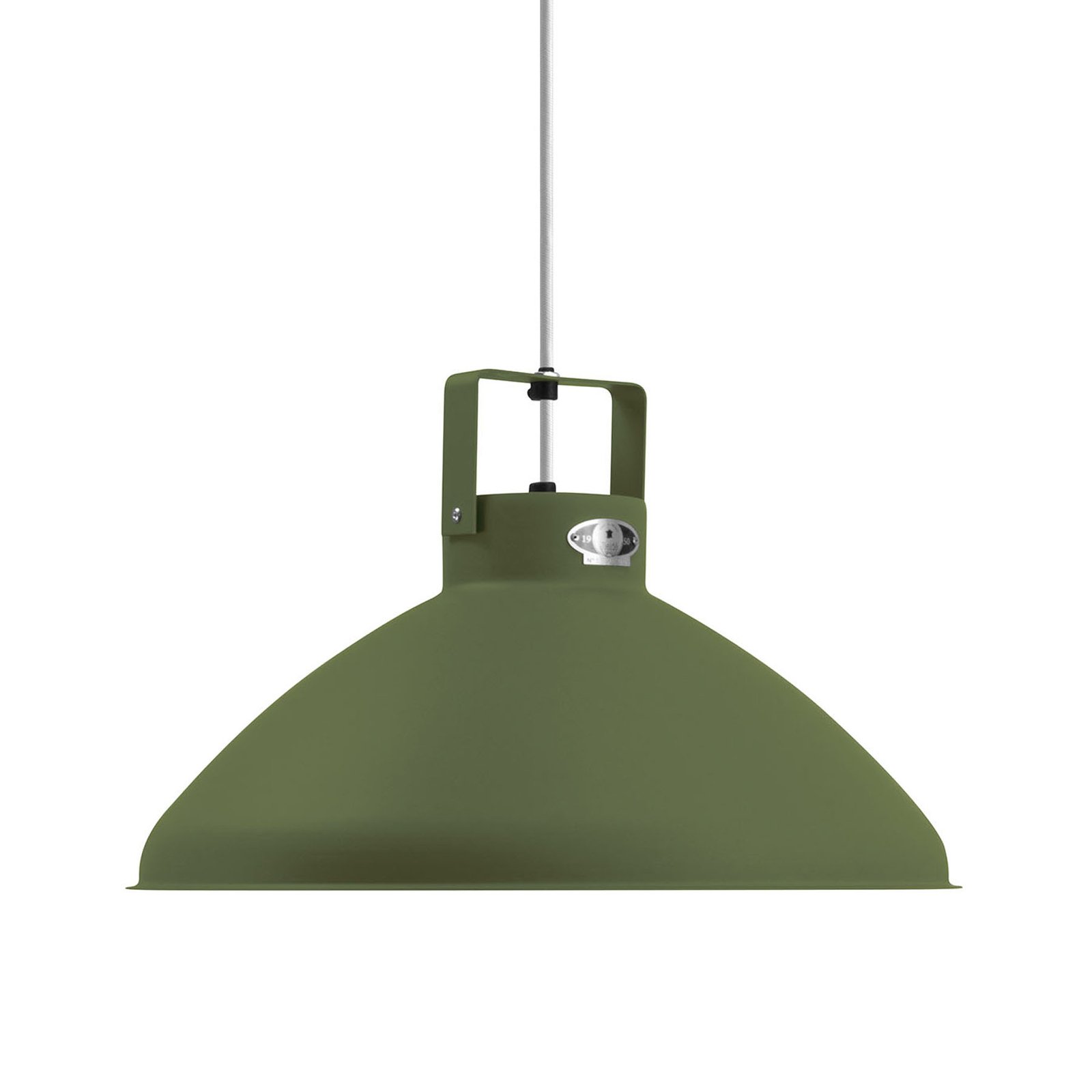 JIELDÉ Jieldé Beaumont B360 hanging lamp matt green, for Living / Dining Room, aluminium, E27, 100 W, energy efficiency: A++, H: 28 cm