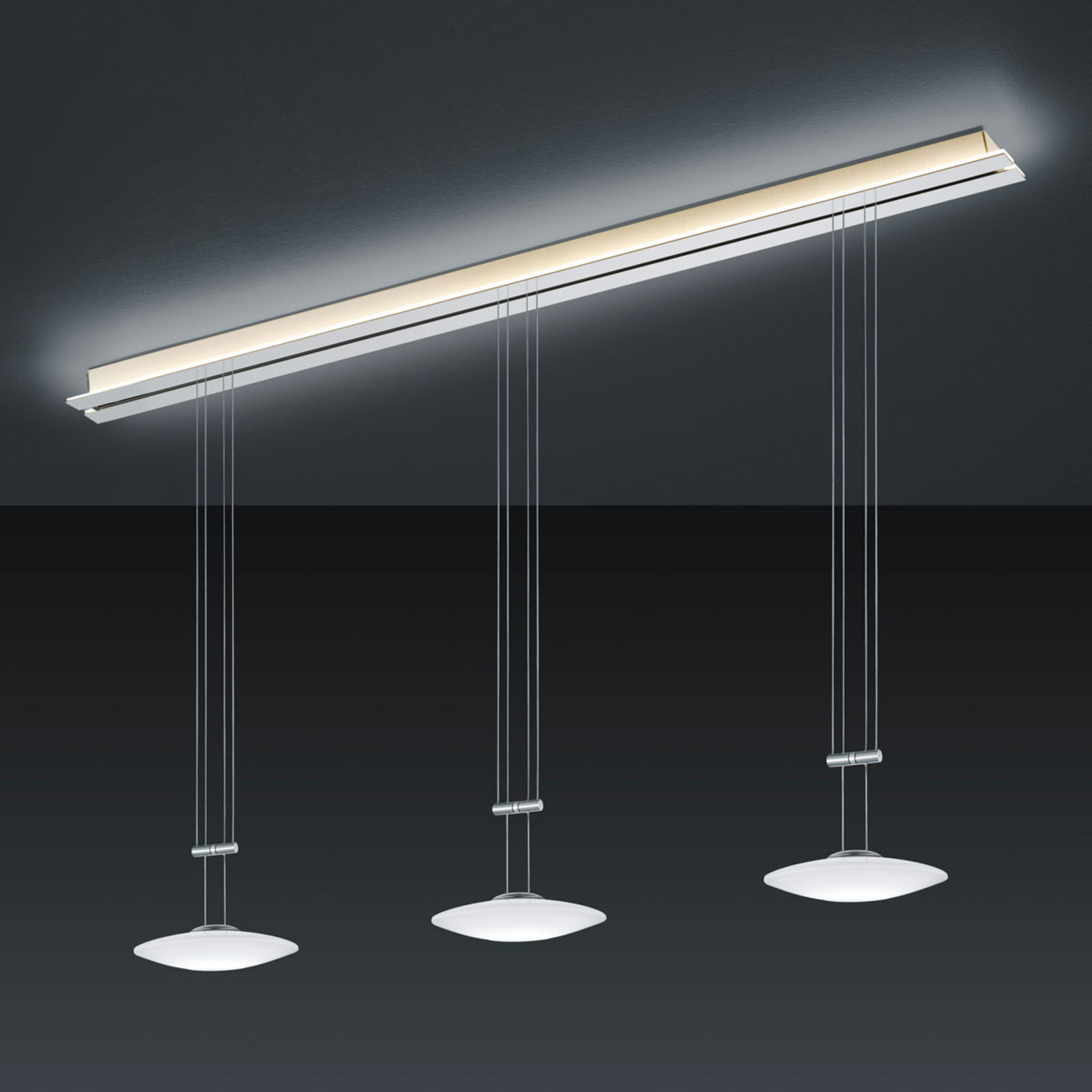 BANKAMP Strada Orbit felfüggesztés fény 3fl 155 cm