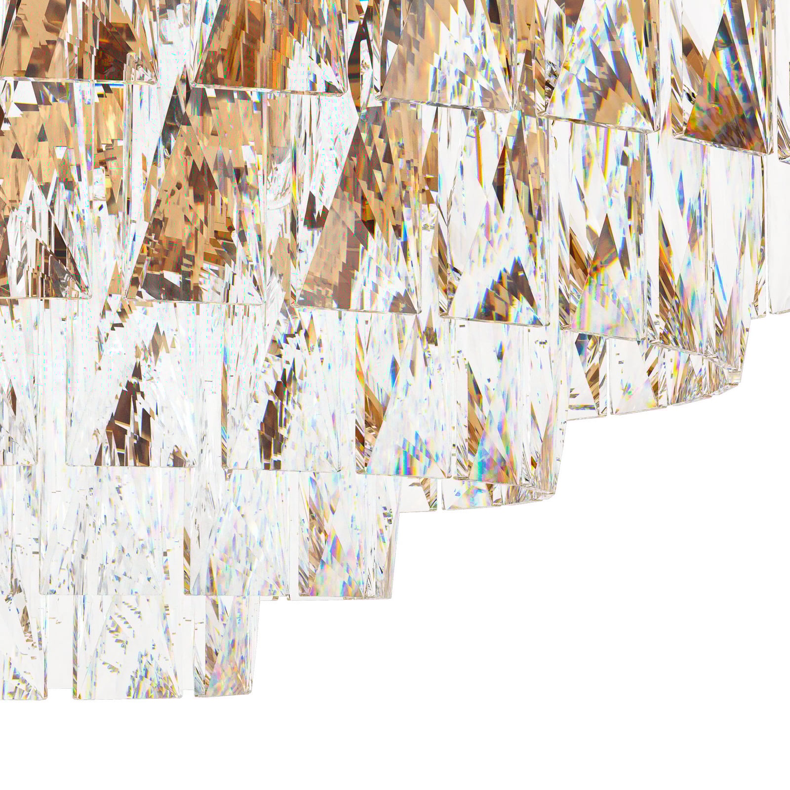 Plafonnier Valparaiso, doré, Ø 58 cm, métal - Stars of Light