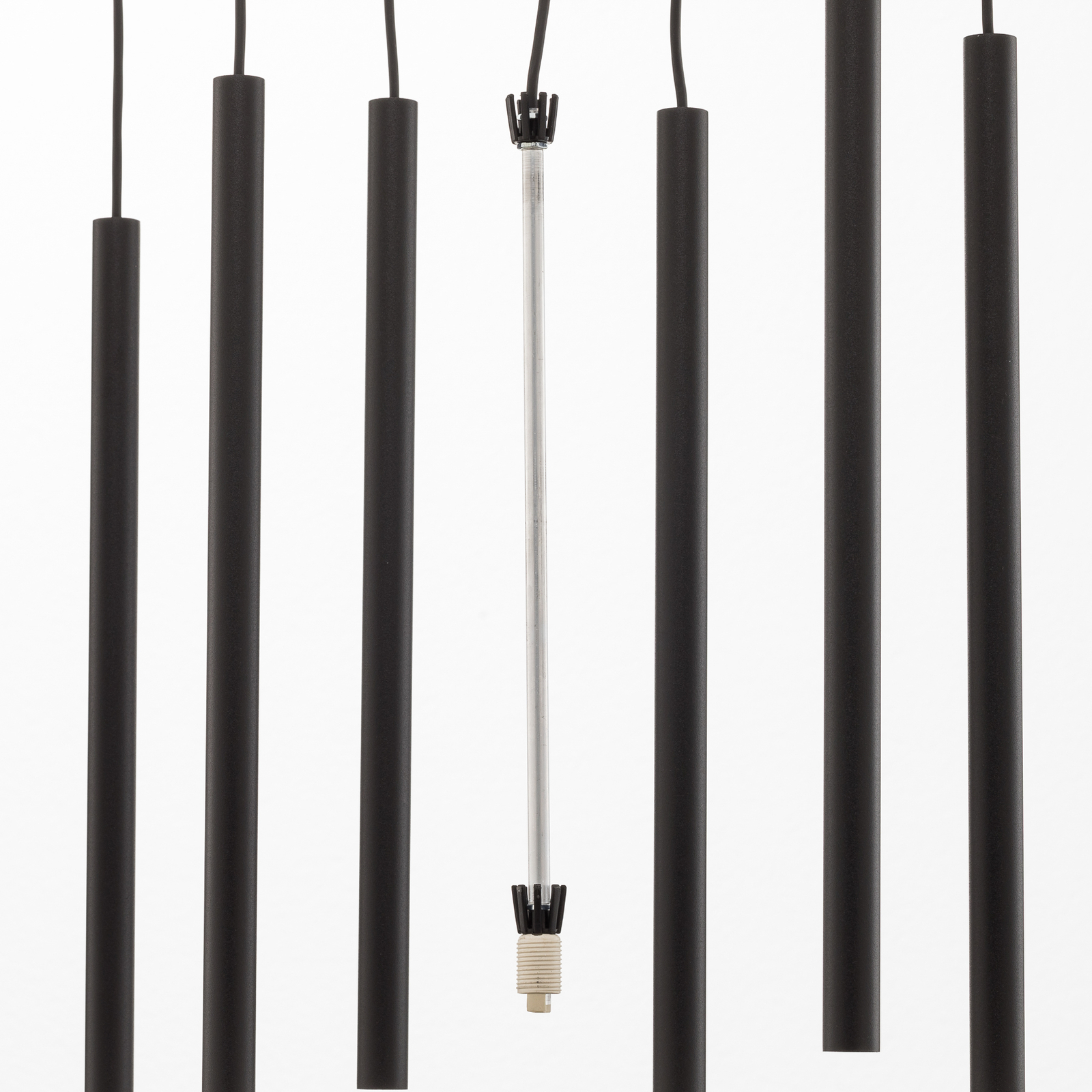 Hanglamp Las 10-lamps, zwart