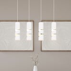 Stream pendant light, white, length 80 cm 4-bulb metal GU10