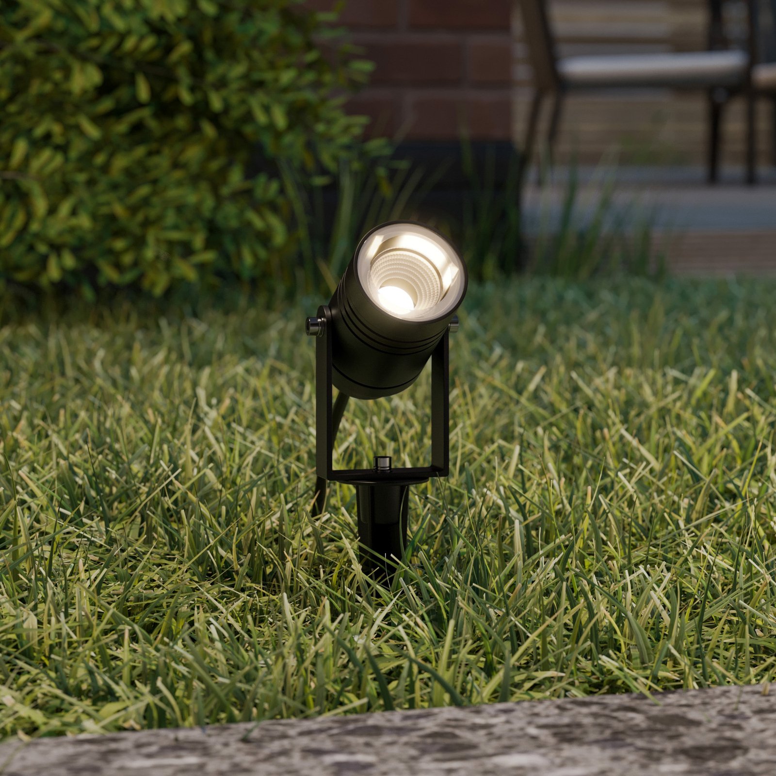 Galina Outdoor Spot w/Spike Dark Grey - Lucande