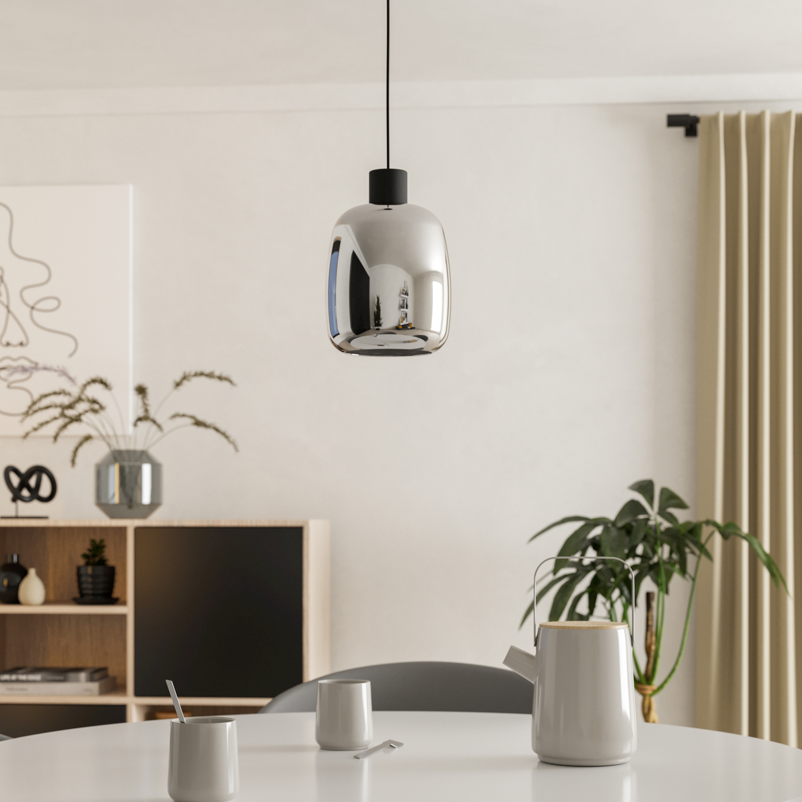 EGLO connect lámpara colgante LED Molochio-Z, 1 luz, negro