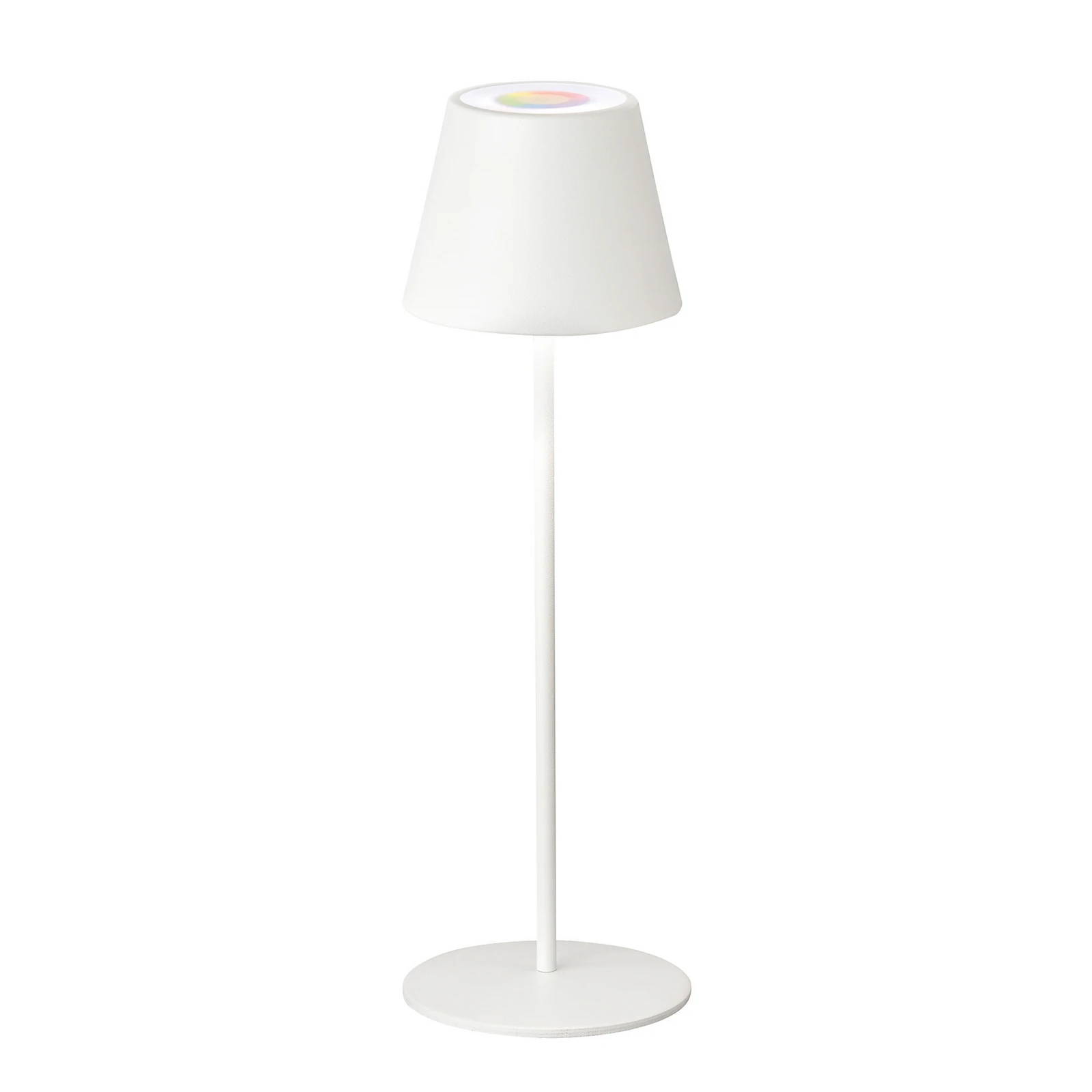 LED-Außentischlampe Cosenza mit Akku RGBW sandweiß