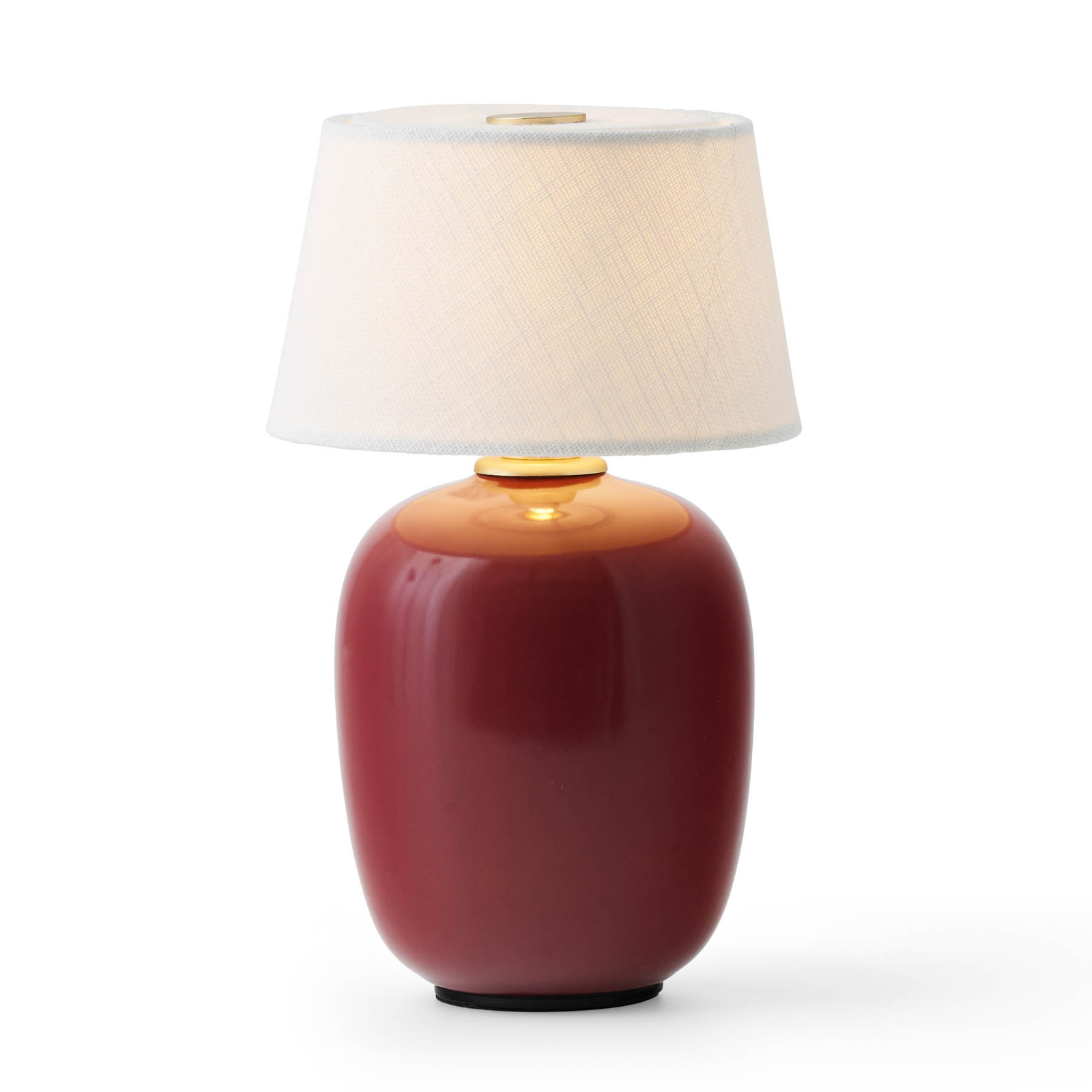 Audo Torso battery table lamp, ruby red