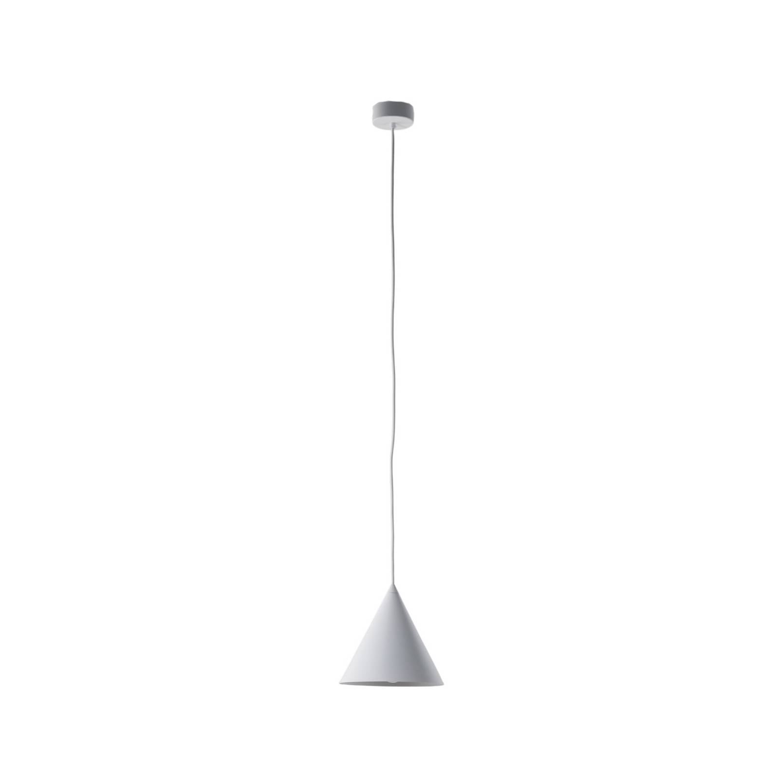 Hängeleuchte Cono, weiß, Ø 19 cm, Stahl, einflammig