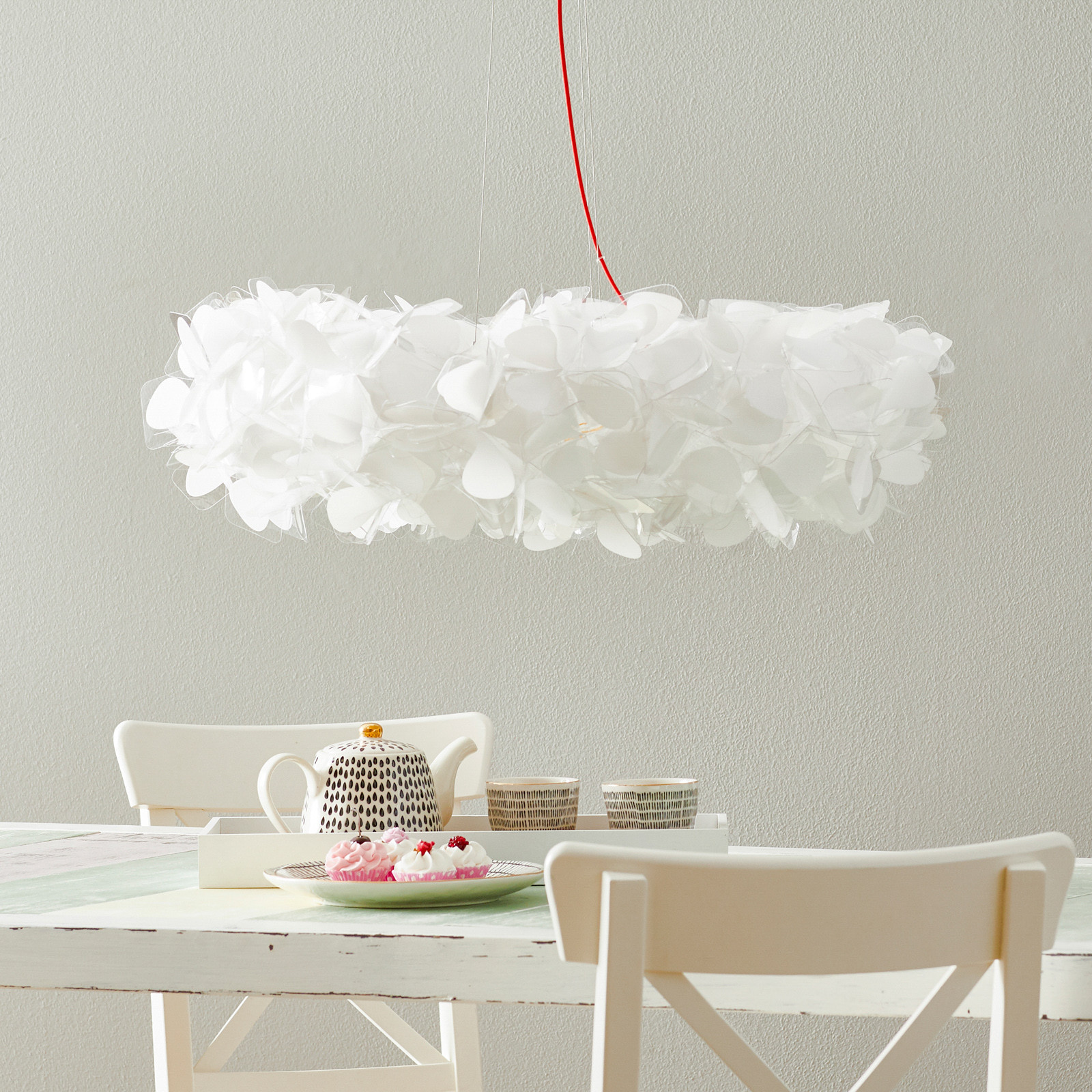 Slamp Branco, Vermelho Candeeiro Suspenso Clizia Mama Non Mama, Ø78cm, Branco/Vermelho