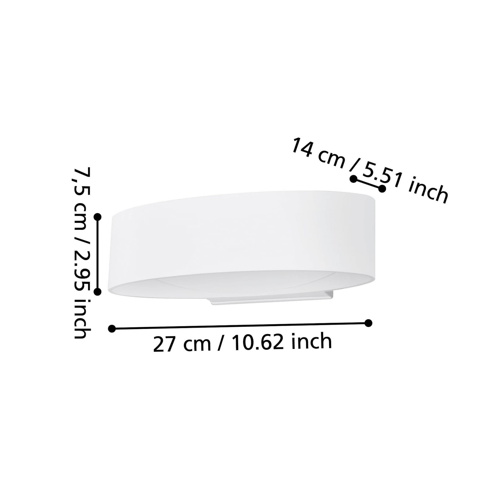 LED-Außenwandlampe Chinoa, weiß, Breite 27 cm, Metall