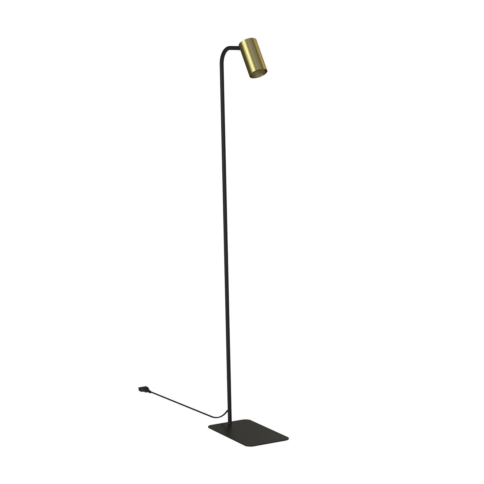 Lampadaire Mono tête pivotante noir/laiton