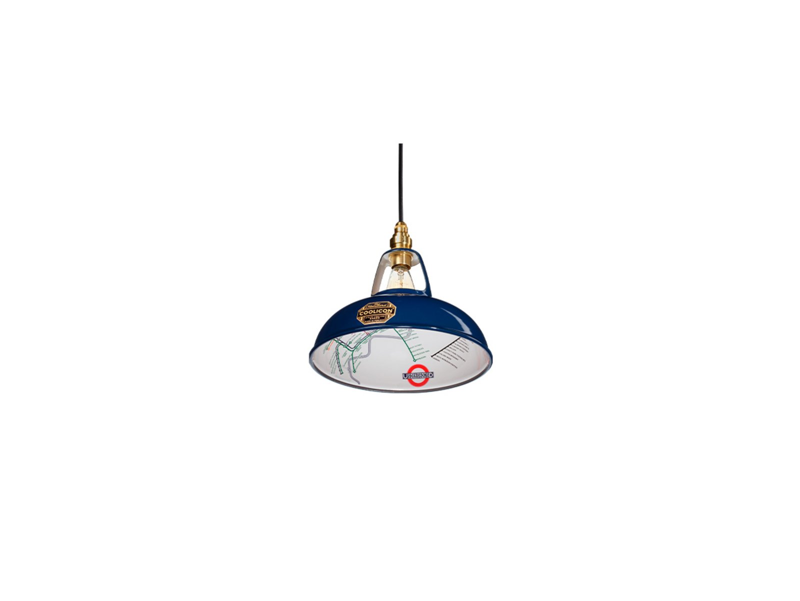 Original 1933 Design Lustră Pendul Piccadilly Line Blue - Coolicon