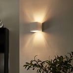 Arcchio LED wall light Zuzana, angular, white, 10 cm wide