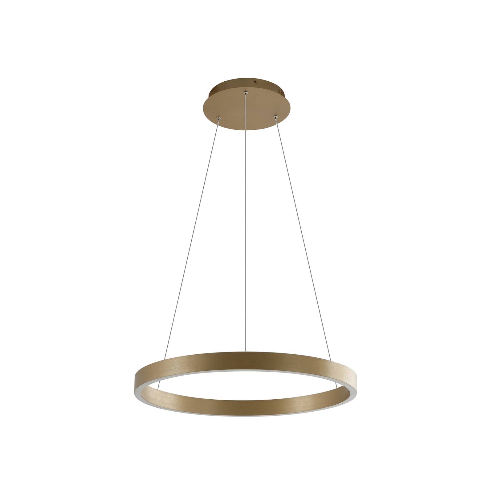 Lucande Smart LED-Hängeleuchte Yonam, gold, 1-flammig, Tuya