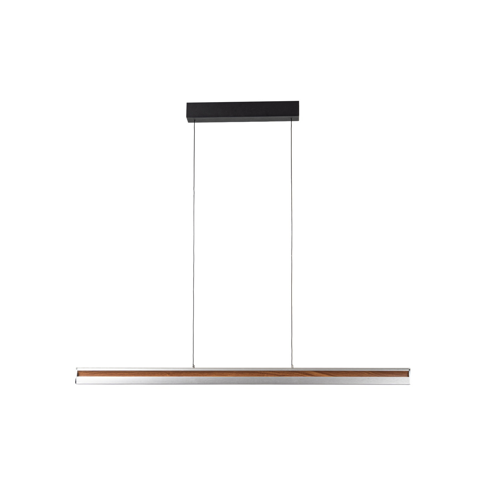 Lutana LED-Hängeleuchte 101 cm rosegold/holz - Lucande