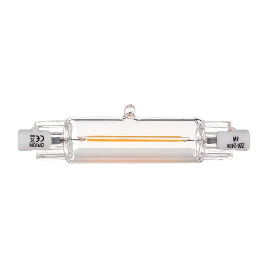 Tube LED R7s 78 mm 4 W 3 000 K transparent