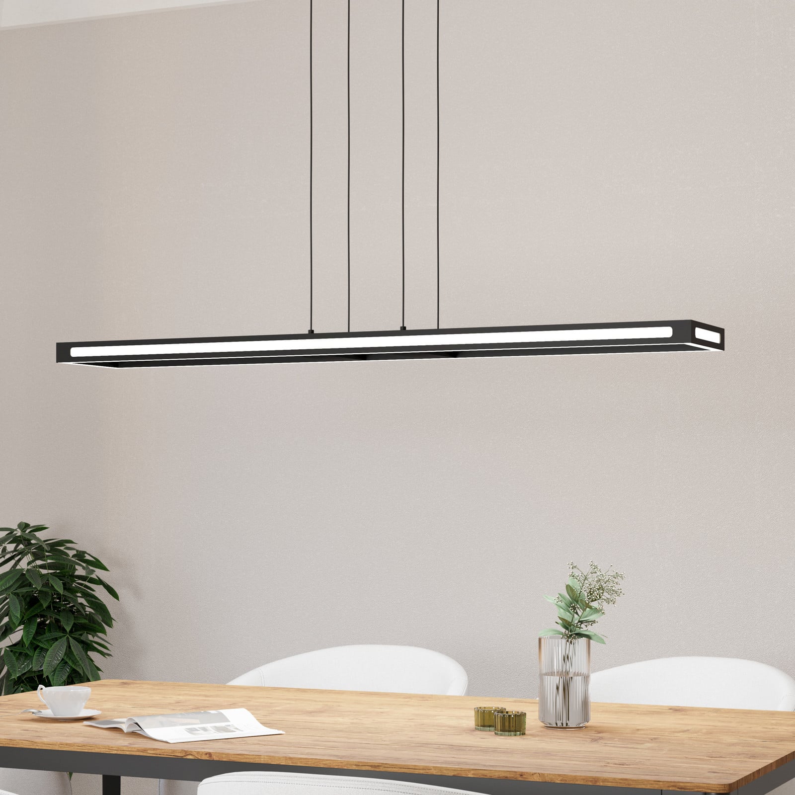 EGLO connect lampă suspendată LED Savilanas-Z CCT negru - Camera de zi / sufragerie - modern - Aluminiu
