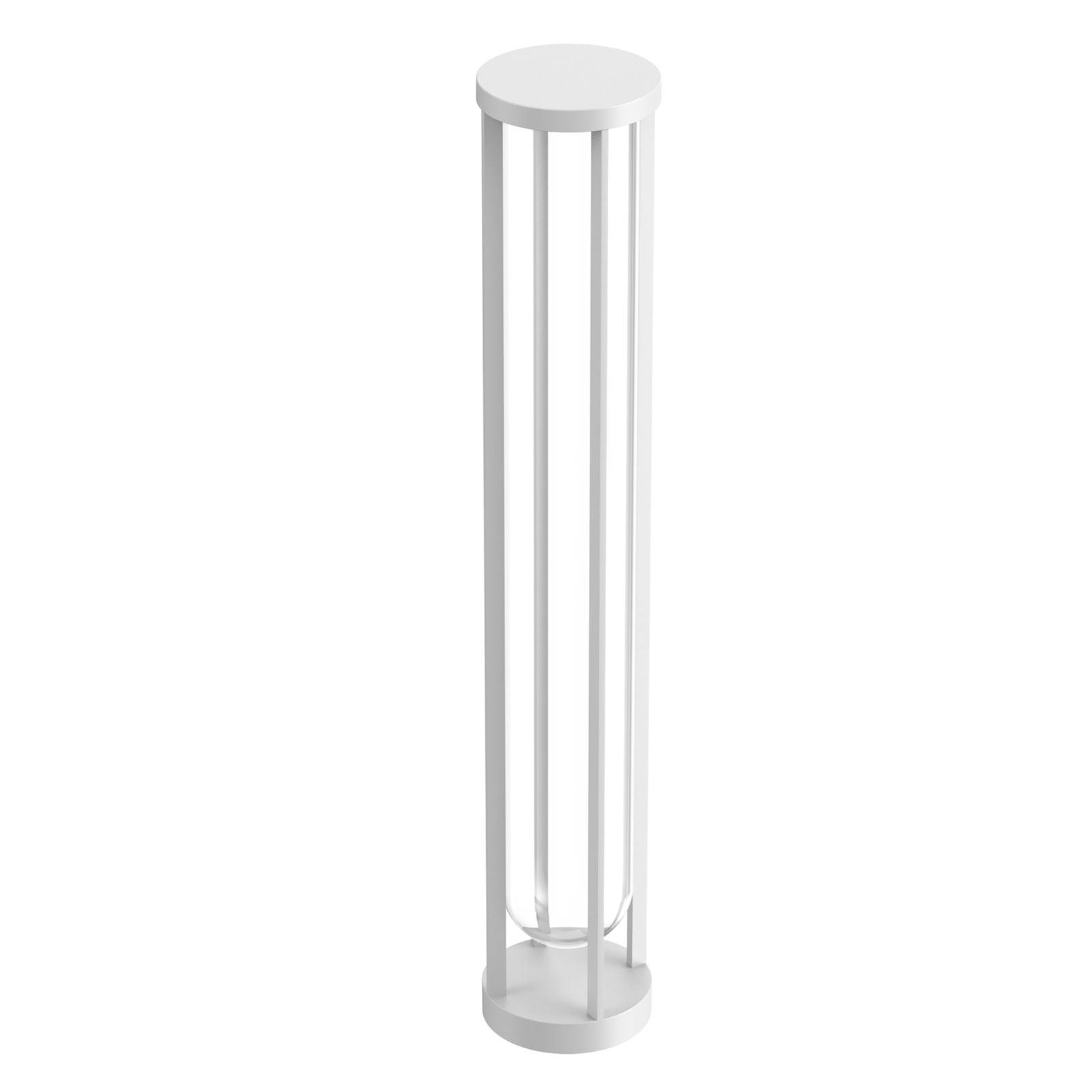 Flos FLOS In Vitro Bollard 3, 2.700 K, 90 cm, bianco, alluminio, vetro, 11 W, altezza: 90 cm