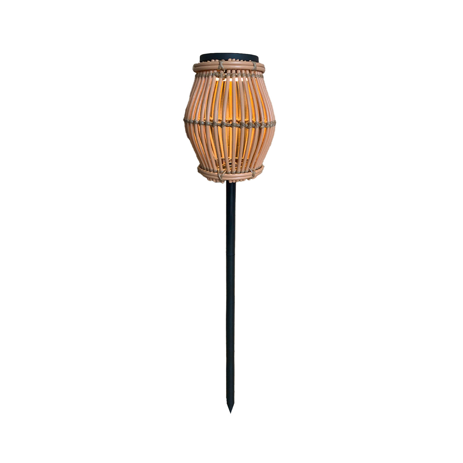 Silvina LED ground spike lamp, brown/black, height 70 cm