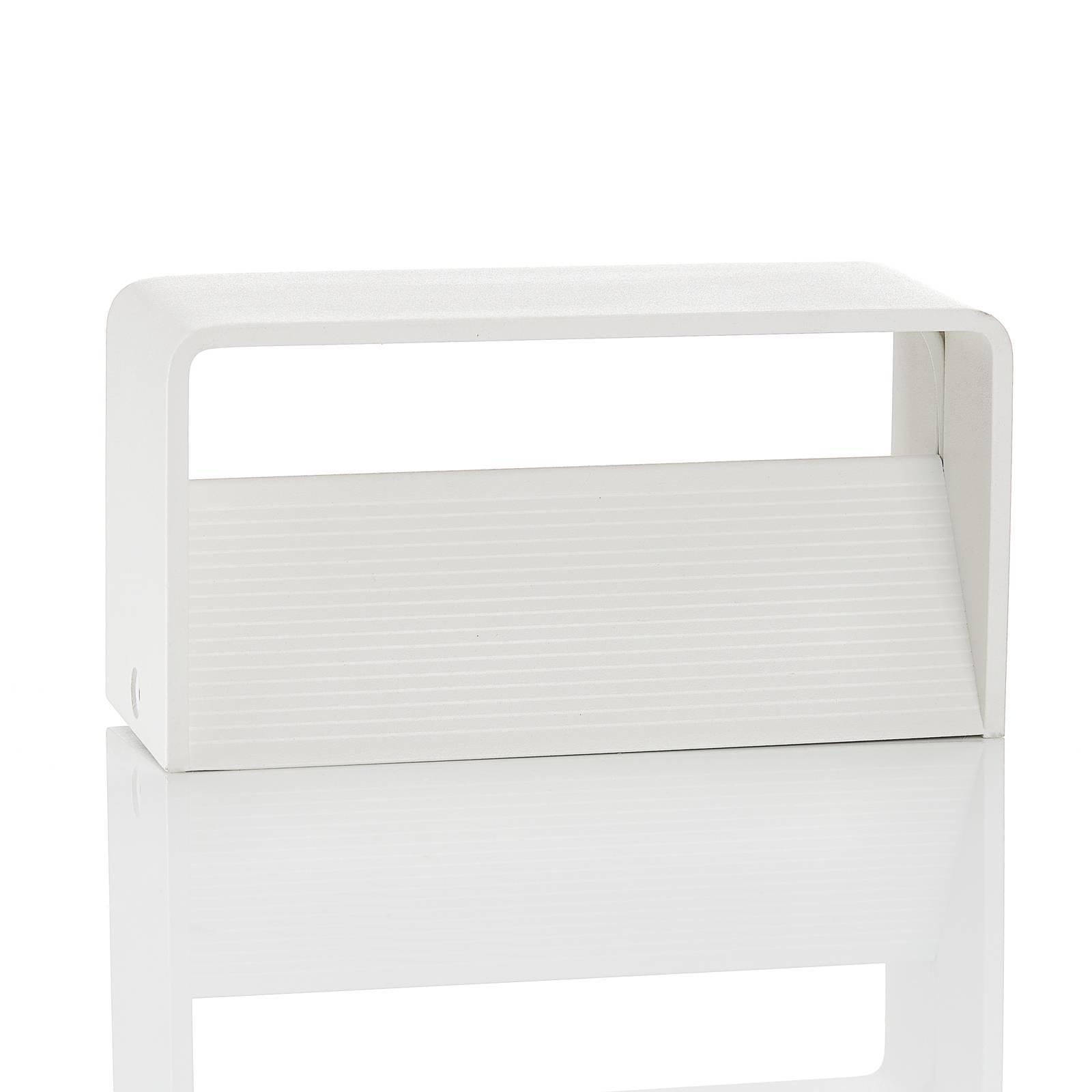 Lucande Sessa LED wall light 20 cm white, for Living / Dining Room, aluminium, 10 W, energy efficiency: A++, W: 20 cm, H: 9 cm