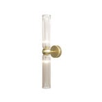 Maytoni wall light Antic, gold/cognac, glass, height 43.5 cm