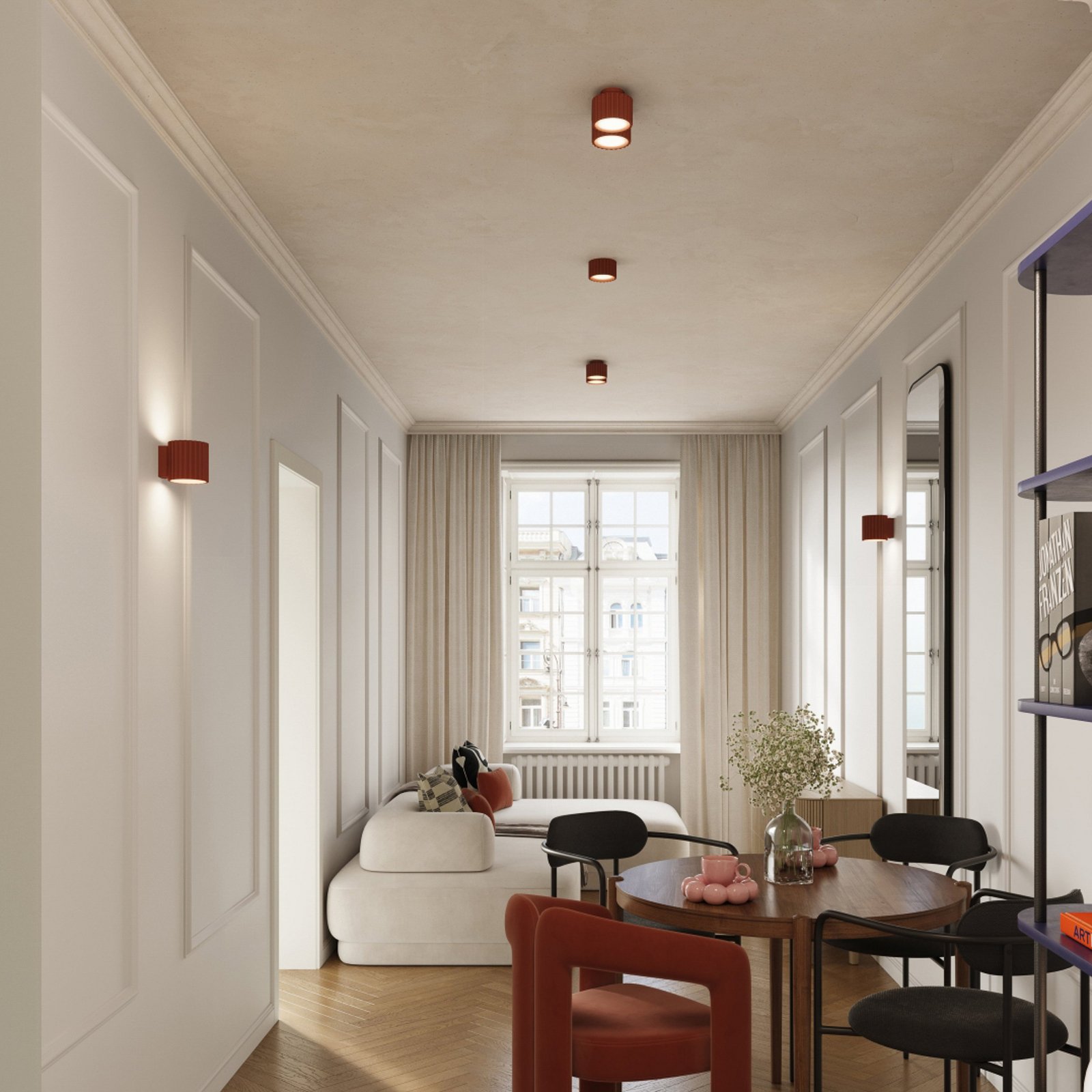 Plafonieră RIBLA, ocru, Ø 10 cm, metal, GX53 Plafonieră RIBLA, ocru, Ø 10 cm, metal, GX53