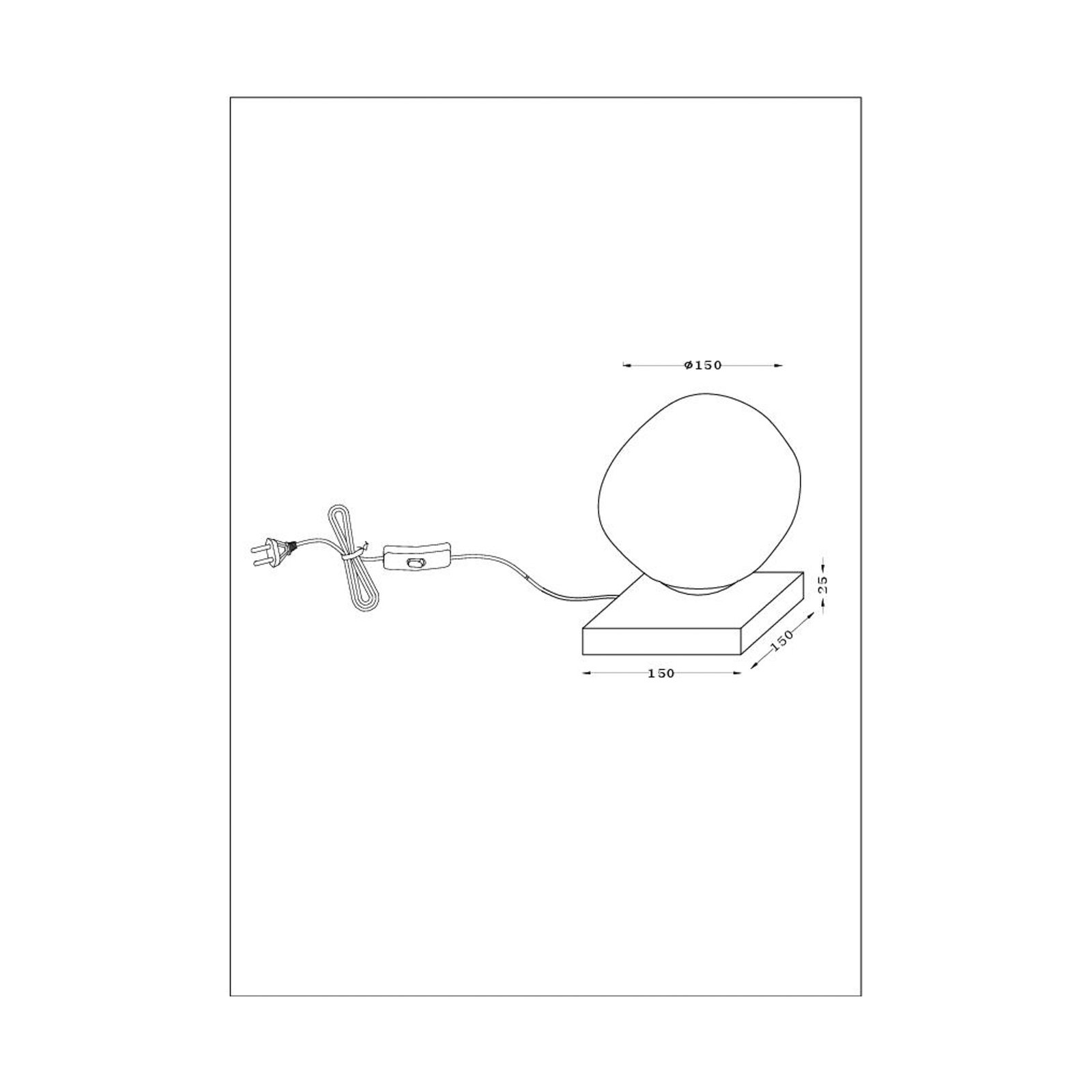 Canopus tafellamp, paars, Ø 15 cm, glas, 1 x E14