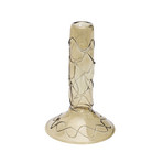 Portavelas Doodle verde oliva, 17 cm de altura - Hübsch