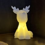 LED dekoratívna figúrka Naja, biela, výška 12 cm, vosk, napájanie batériami
