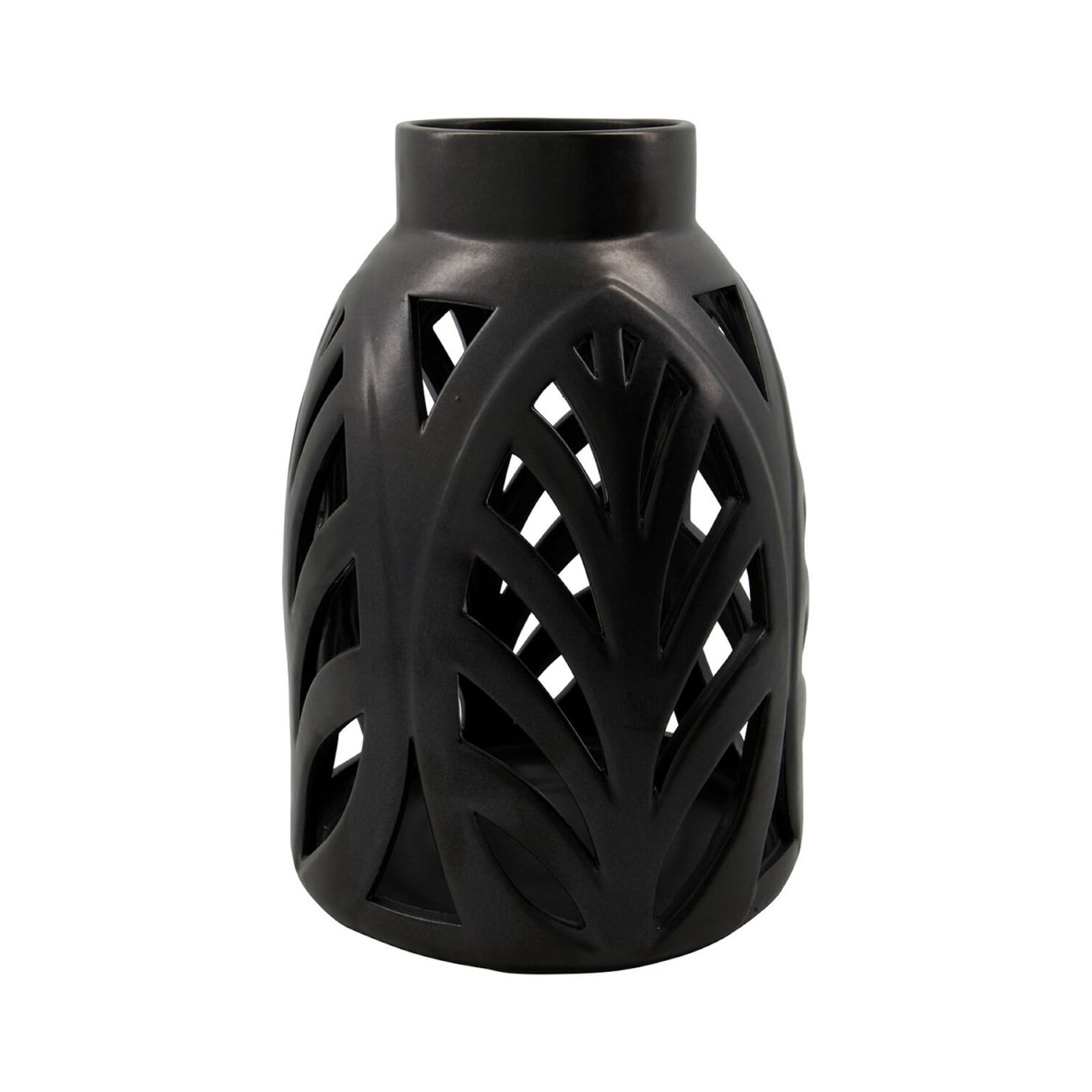 Lanterna HDElm, nera, altezza 32 cm, ceramica - House Doctor