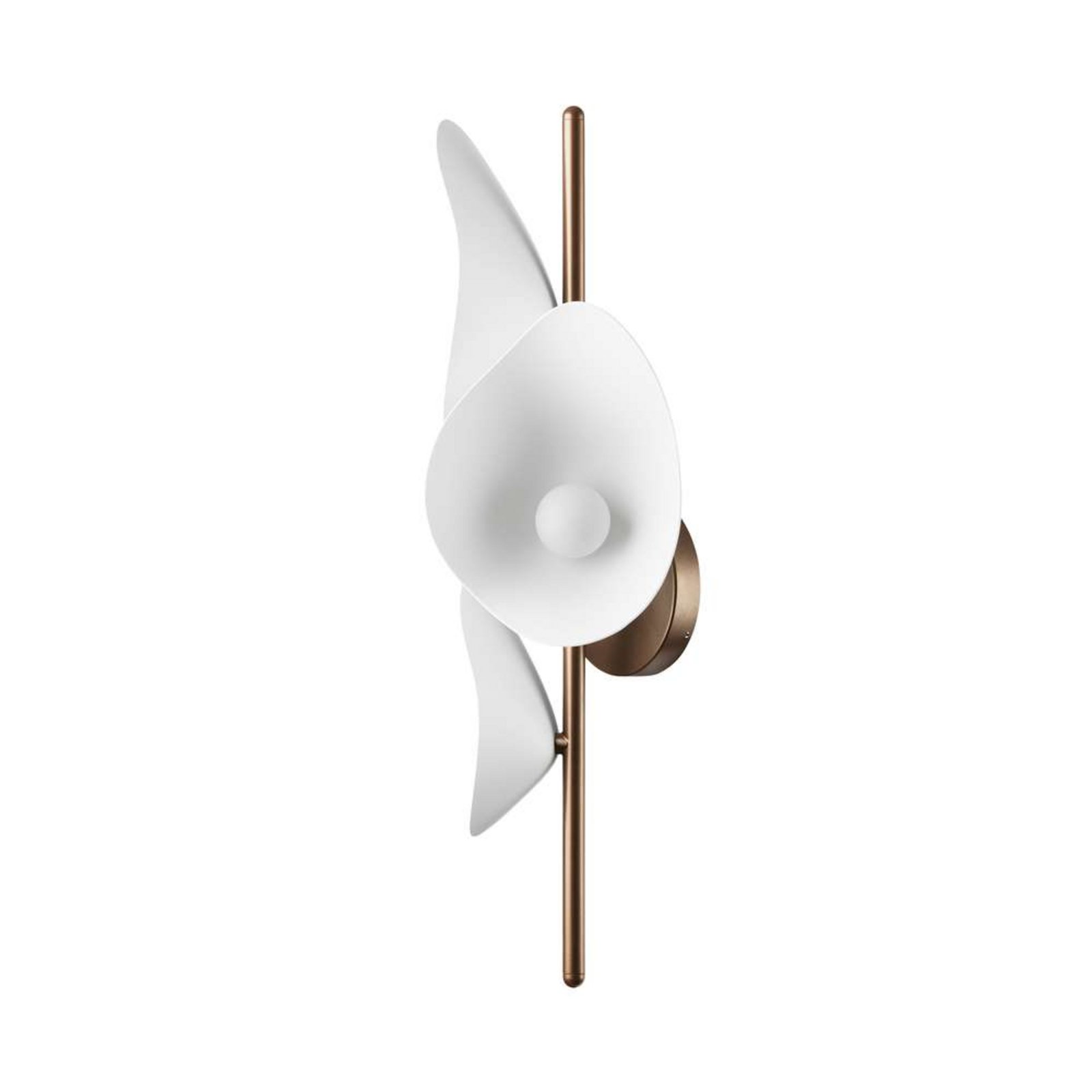 Nuura LED wall lamp Florii 3, height 23 cm, dark bronze/white