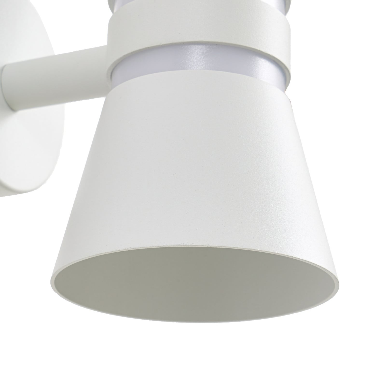 Meravi LED-Außenwandleuchte, zweiflammig, IP44, weiß, Aluminium - Lucande