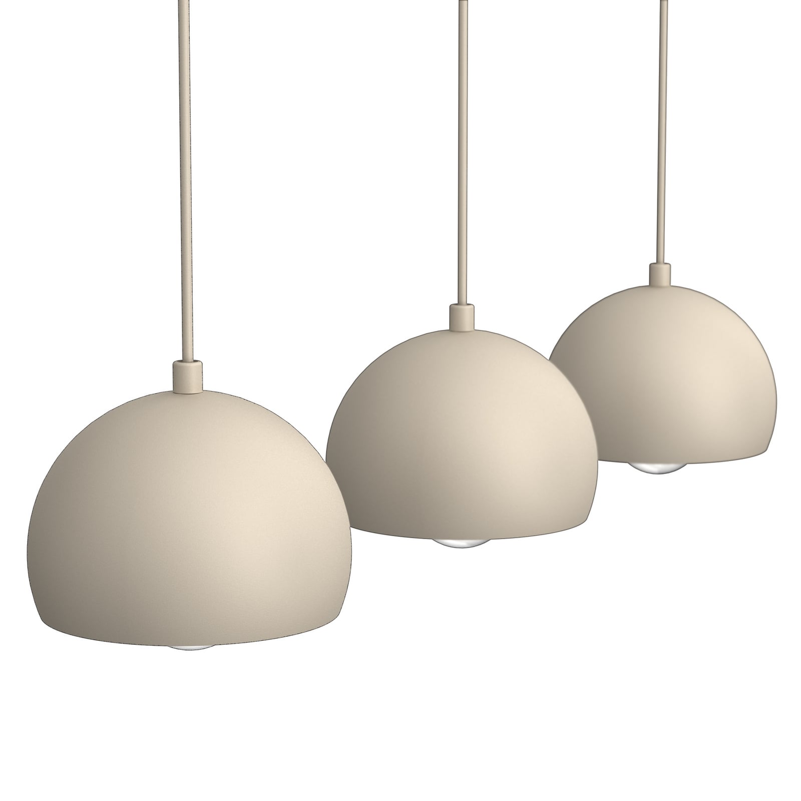 Sool hanging light, beige, length 65 cm, 3-bulb, metal, E27 Sool hanging light, beige, length 65 cm, 3-bulb, metal, E27