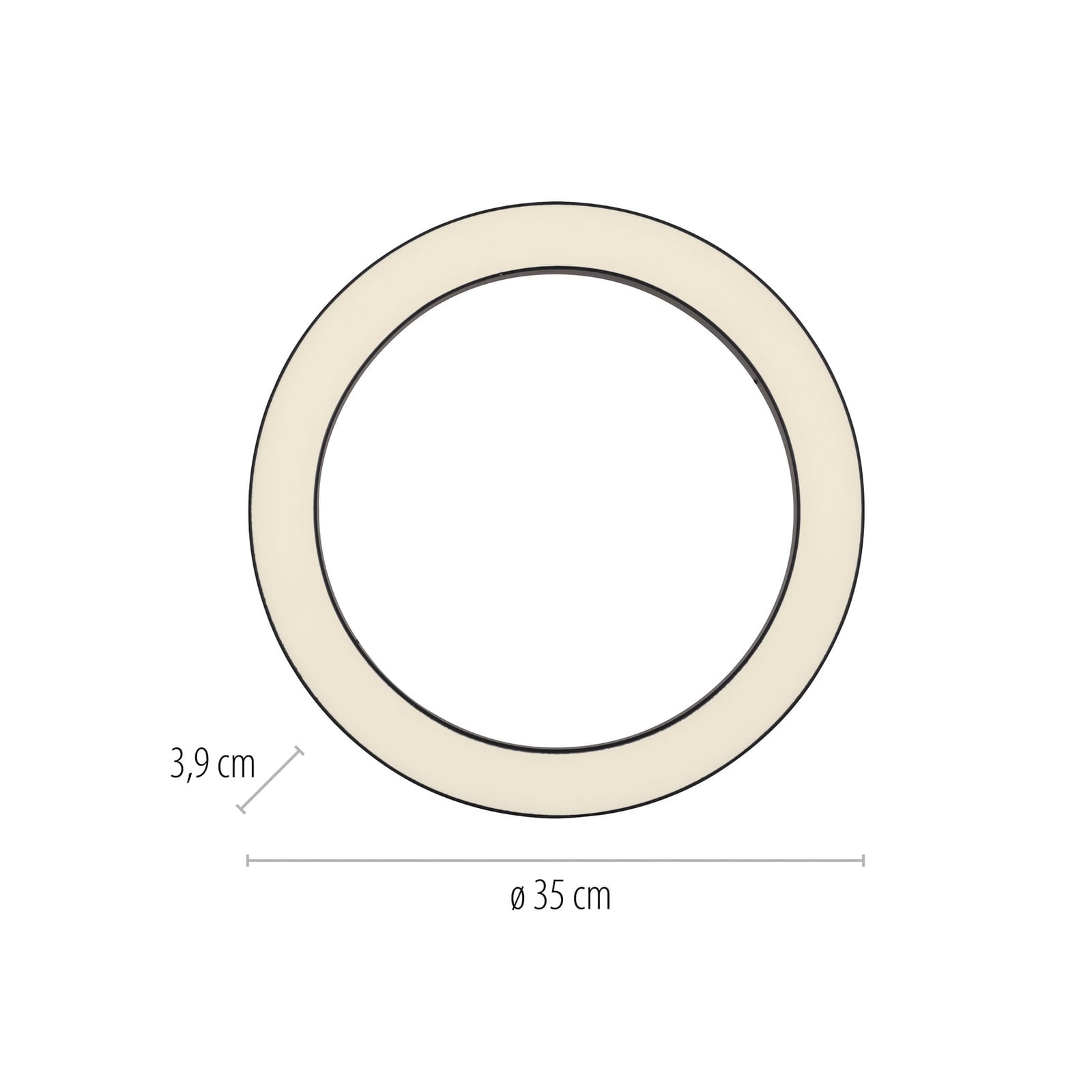 Lines LED-Deckenlampe, Ø 35 cm, graphit, CCT, Remote - PURE