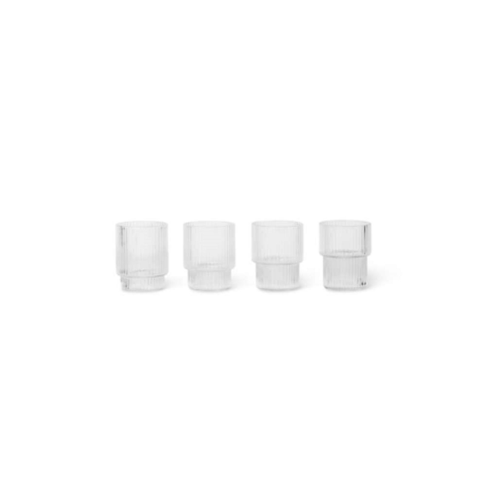 Ripple Glass Set of 4 Clear - ferm LIVING