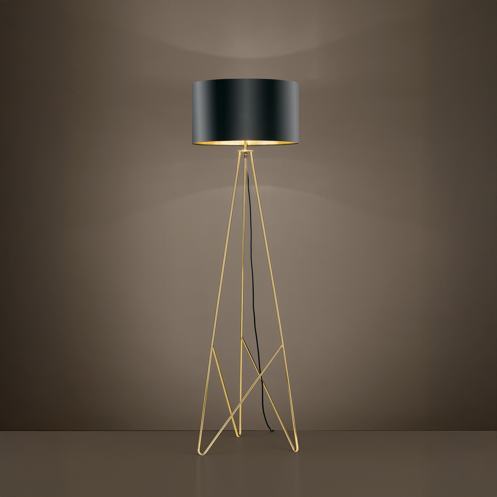 Lampe sur pied Camporale, noir, hauteur 154 cm - Stars of Light