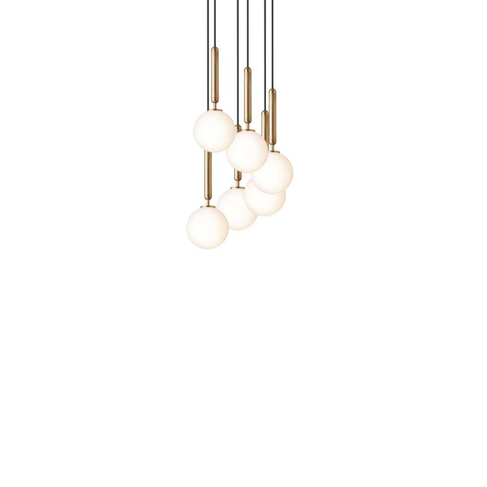 Miira 6 Candelabru Brass/Opal White - Nuura