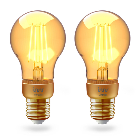 Innr LED E27 4,2W Smart Filament warmweiß gold 2er