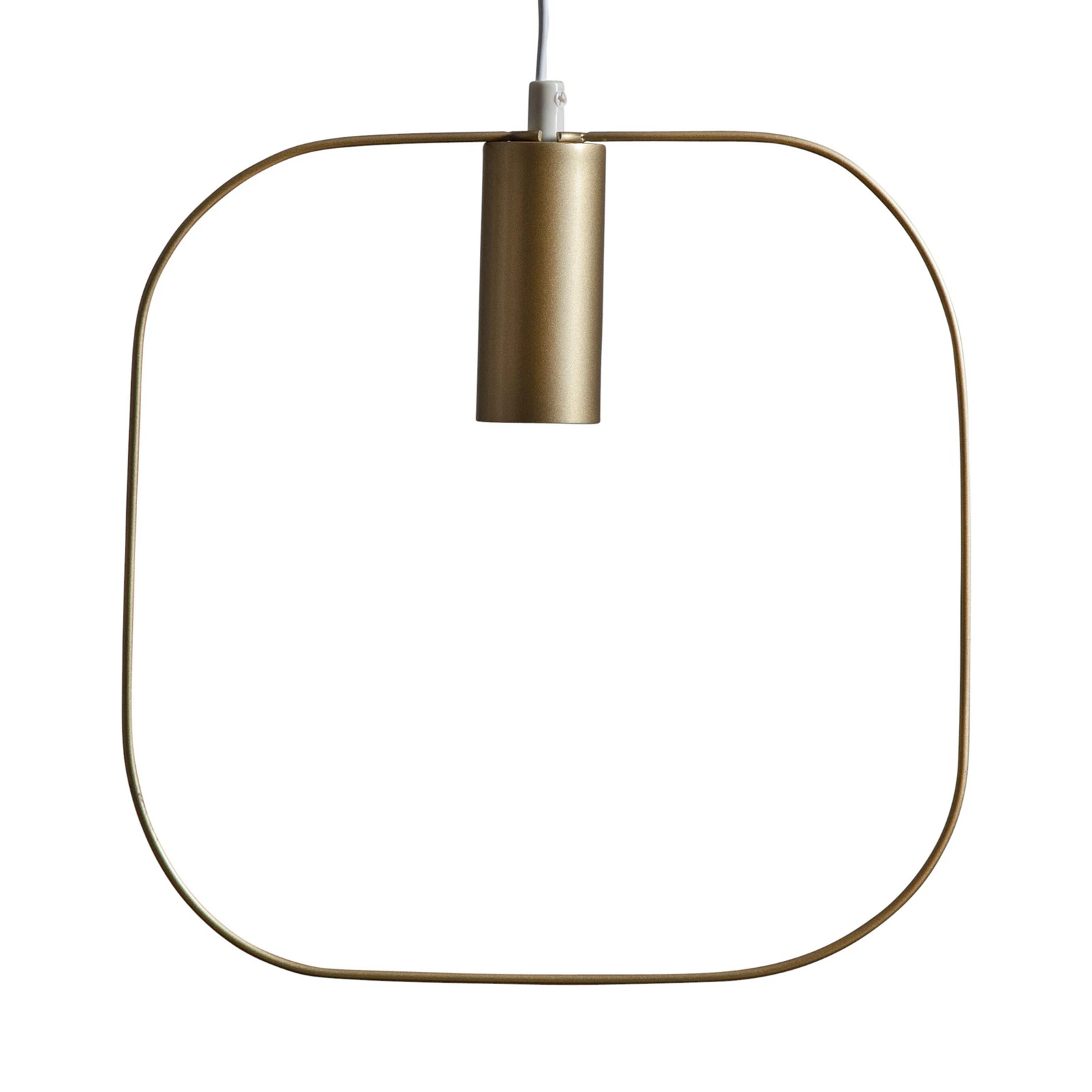 Deko-Hängeleuchte Shape mit Quadrat, gold