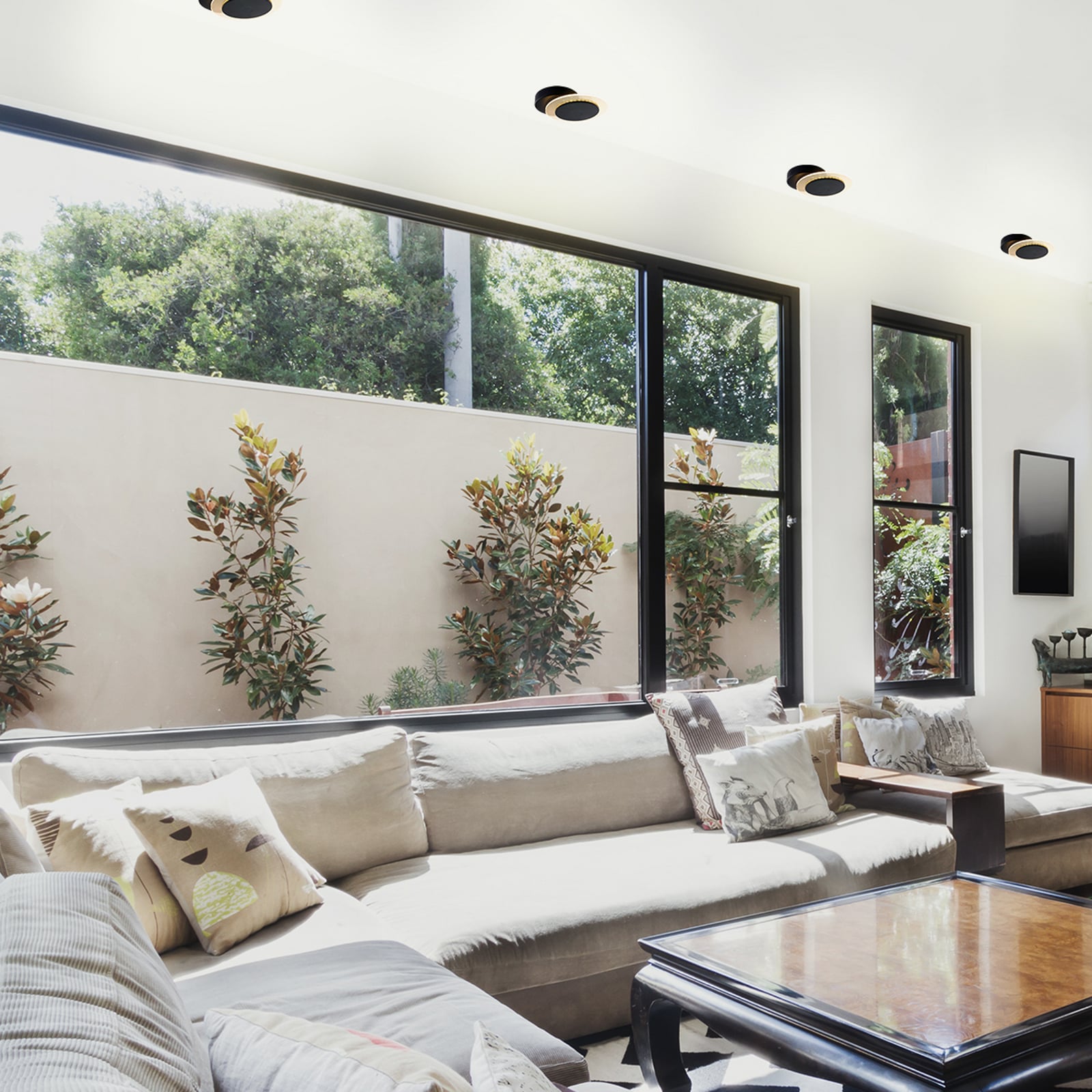 Aplique de pared LED Lido, negro, metal, 2700 K