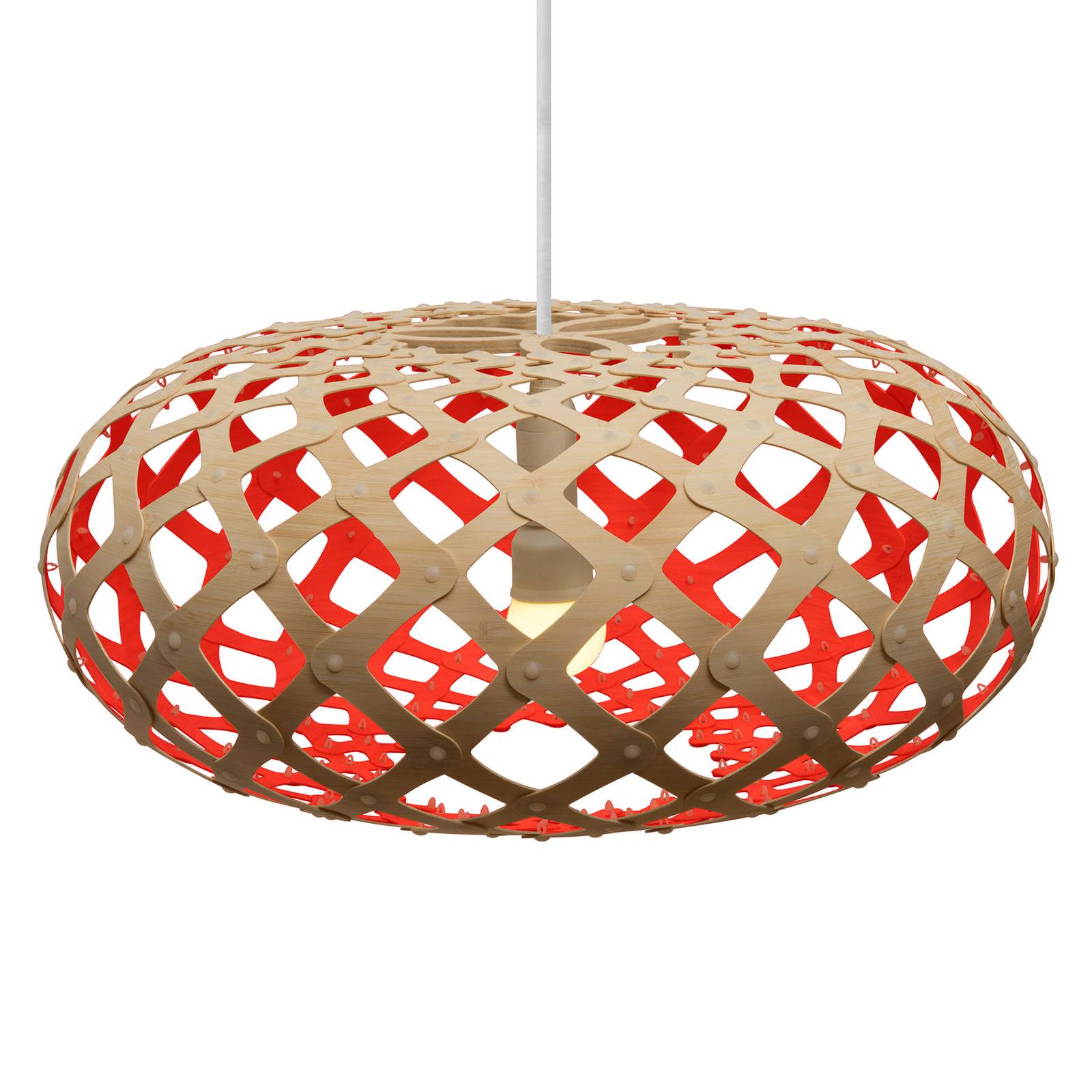 E-shop david trubridge Kina závesná lampa Ø 44cm bambusovo-červená