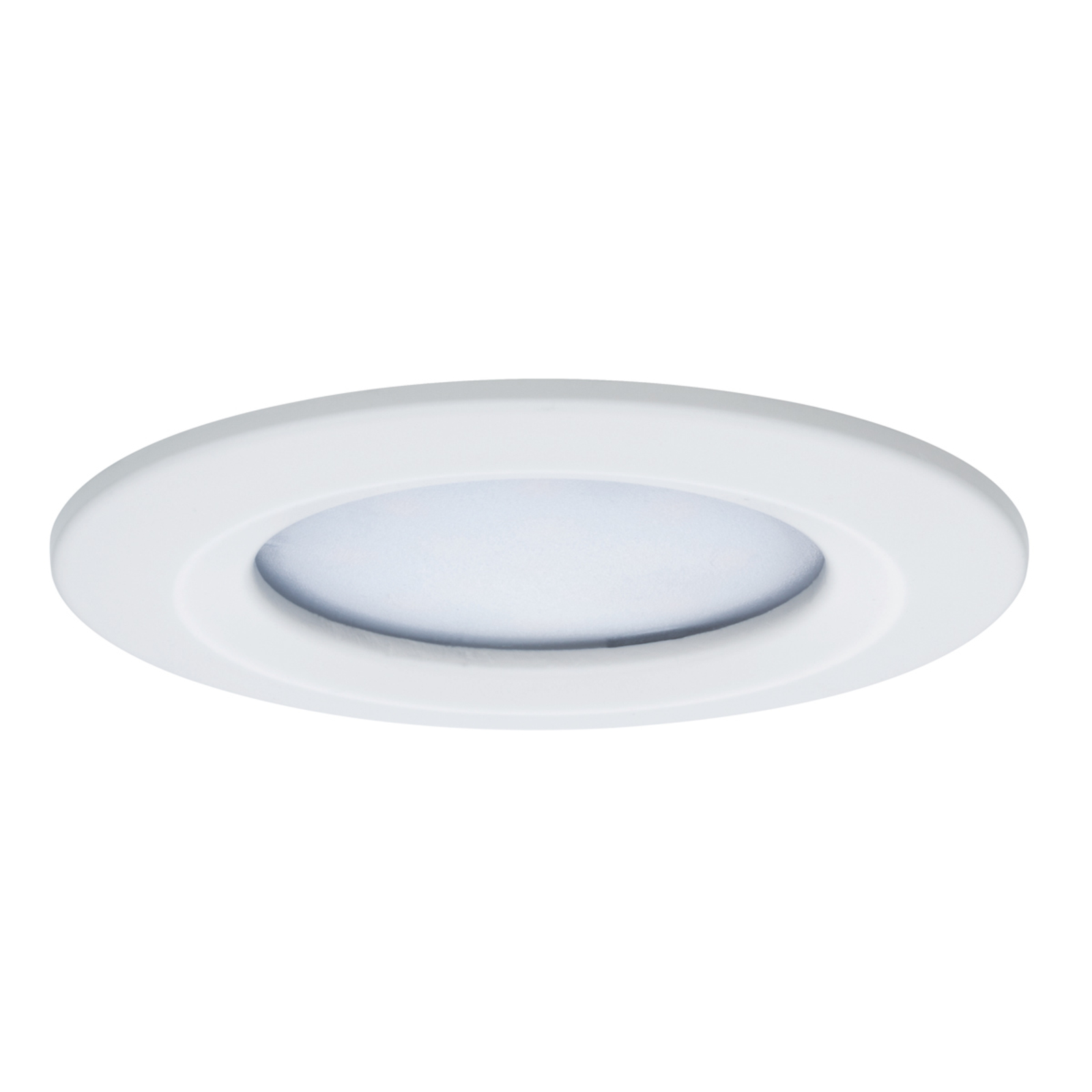 Paulmann Coin Slim - runde LED-downlight, Ip44 - Hvit / opal