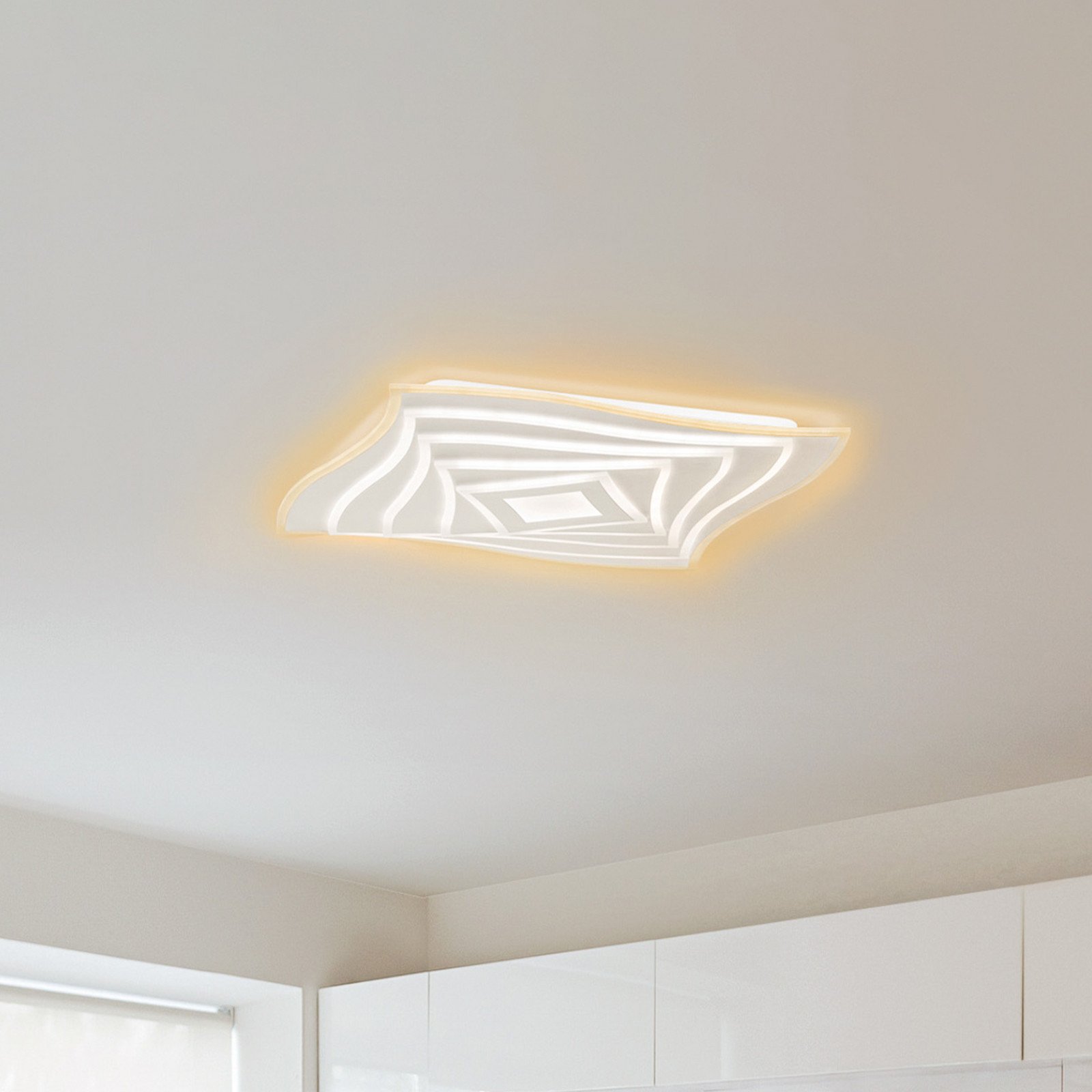 FISCHER & HONSEL Plafonieră Hero LED alb 50 x 50 cm acrilic CCT RGB - Camera de zi / sufragerie - modern - Metal