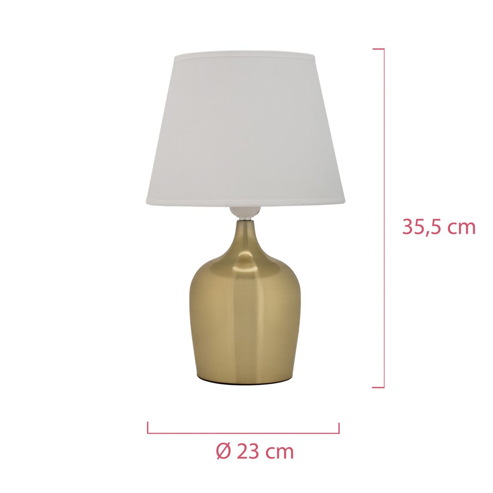 Pauleen Golden Glamour lámpara mesa en oro/blanco