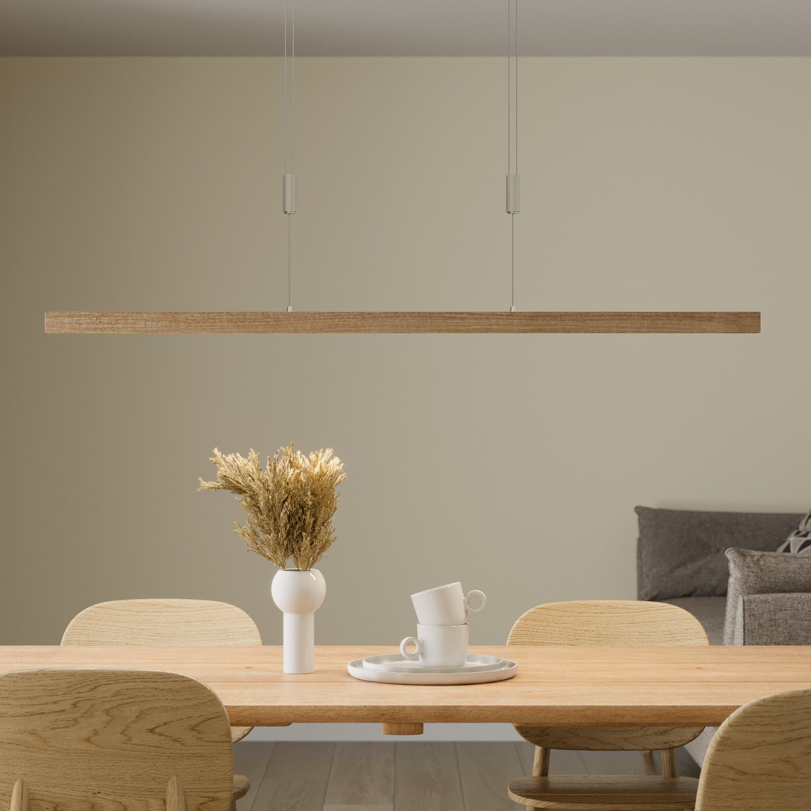 Rothfels Nora LED a sospensione, rovere, 118 cm