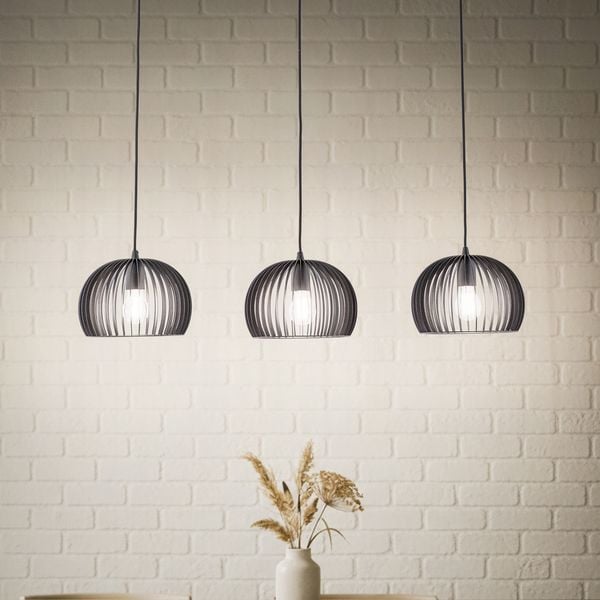 Jusra 3 Riippuvalaisin Black - Lindby - Olohuone - Moderni - Metalli - Monilamppuinen — Lindby