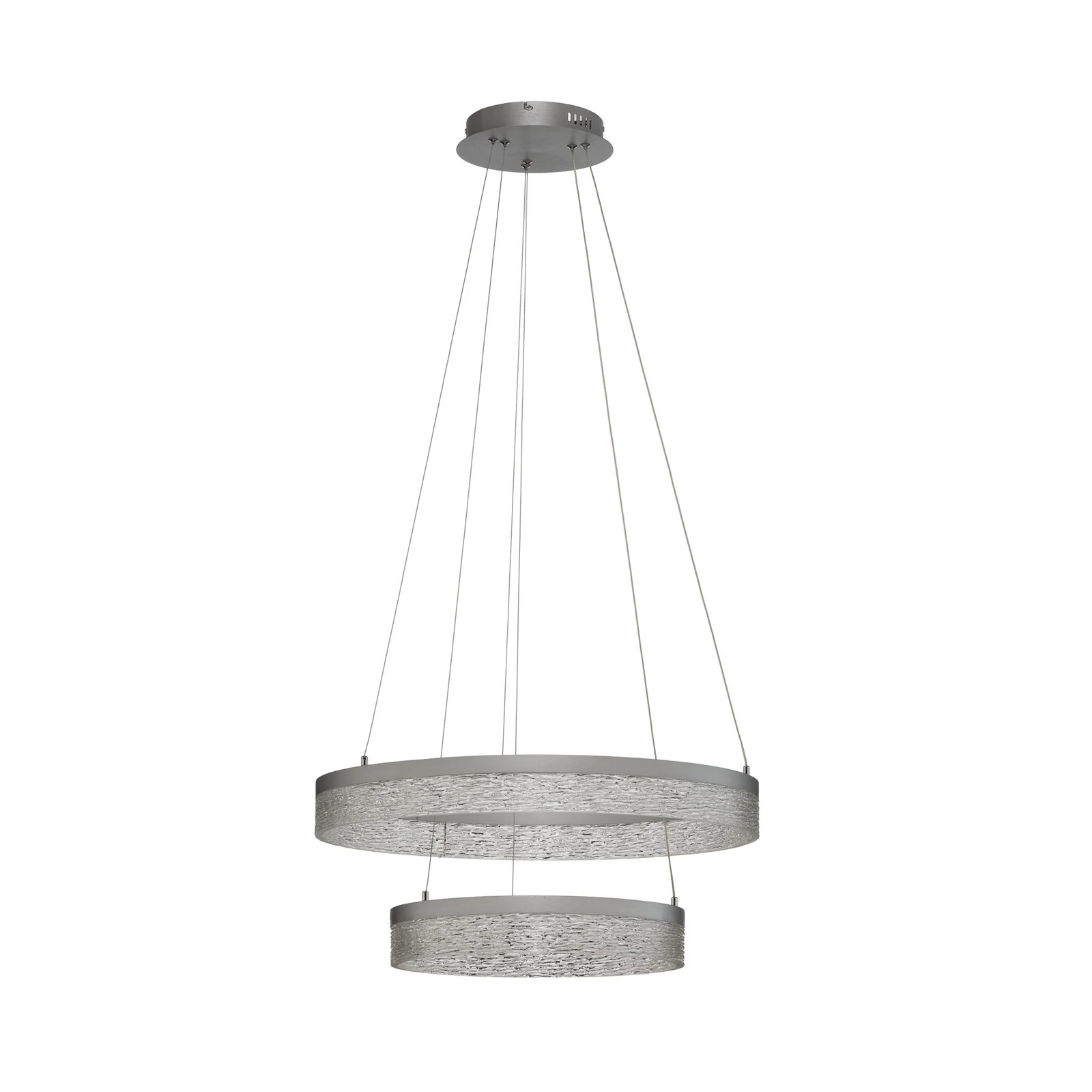 LED-Hängeleuchte Gala, silber, Metall, Ø 60 cm, 4.000 K