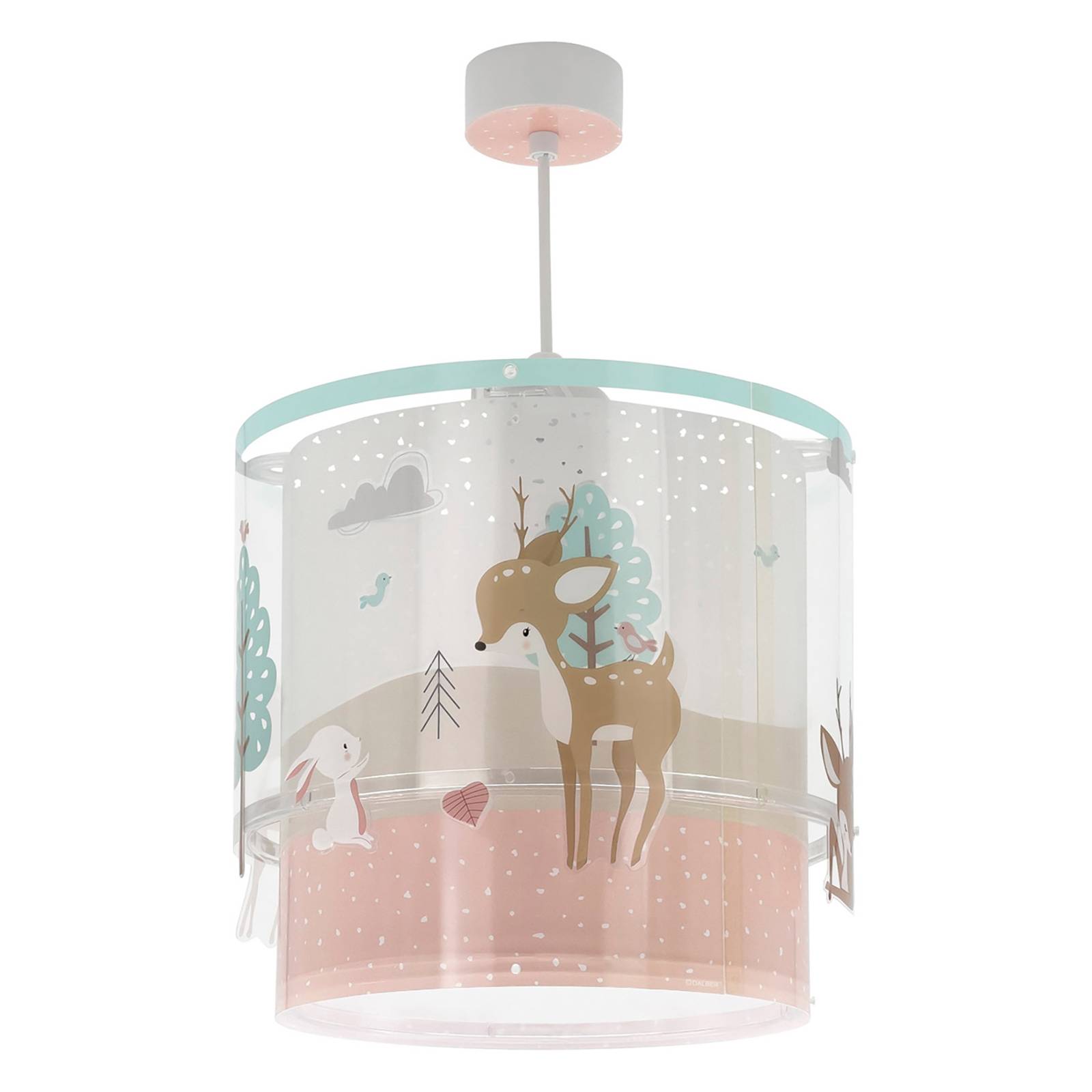 Lampa wisząca dla dzieci Dalber Loving Deer, motyw jelenia